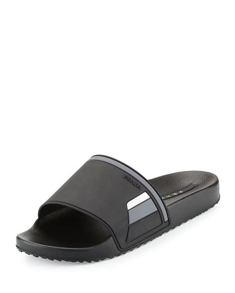 men's prada slides|Prada men's slide sandals.